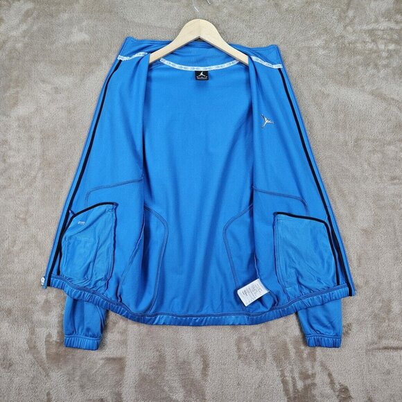 Nike Air Jordan Jumpman Warm Up Track Suit Top Basketball Youth Size M Teen Blue - Picture 7 of 10